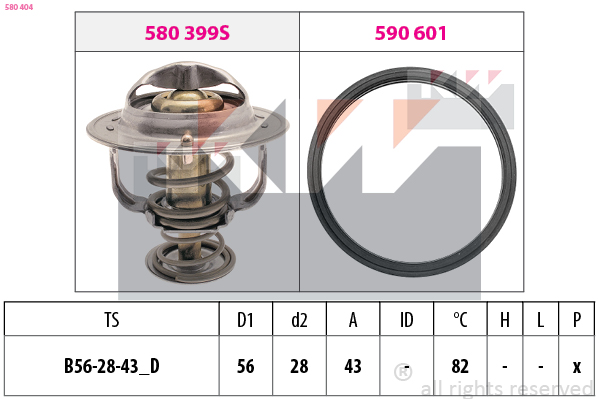Termostat chladenia KW